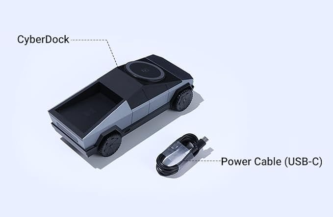 CyberDock Cybertruck-like 3-in-1 Wireless Charging Station