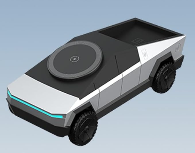 CyberDock Cybertruck-like 3-in-1 Wireless Charging Station