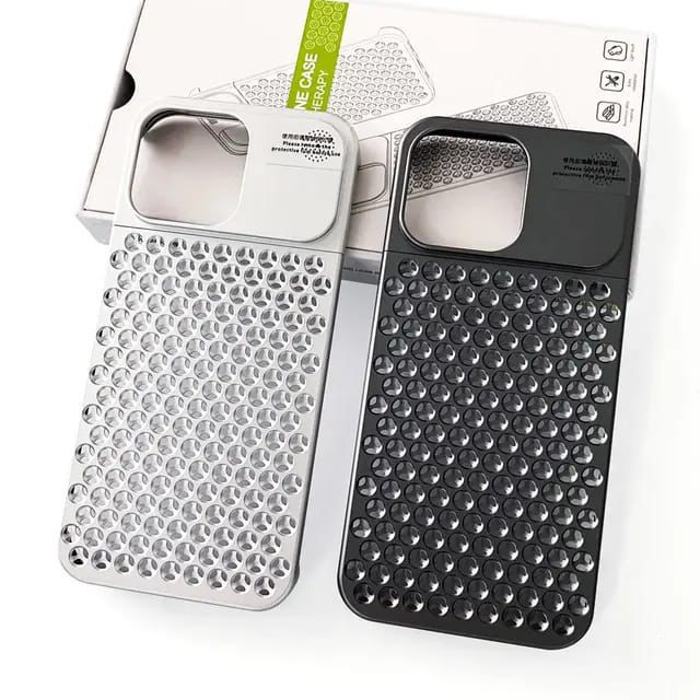 Premium Aluminium Alloy Metal Perfume Case – Frameless Side Design for iPhone 15 Pro / 15 Pro Max & Samsung S24 Ultra