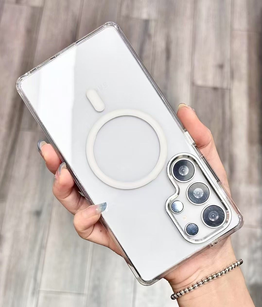 HENKS Hazel Vegan Leather Case – Premium Textured Finish with Designer Metal Camera Bezel