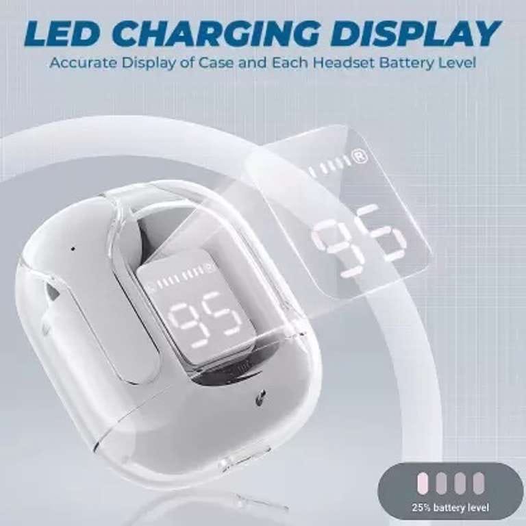 TRUE Ultrapod Pro TWS Transparent Bluetooth 5.3 Earbuds with LED Display, ENC Noise Reduction & 30H Battery Life