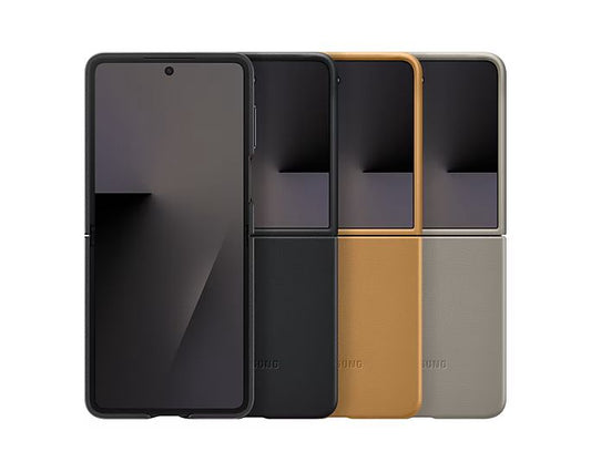 Kindsuit™ Premium Leather Case for Samsung Galaxy Z Flip7 – Sleek Protection in 4 Elegant Colors