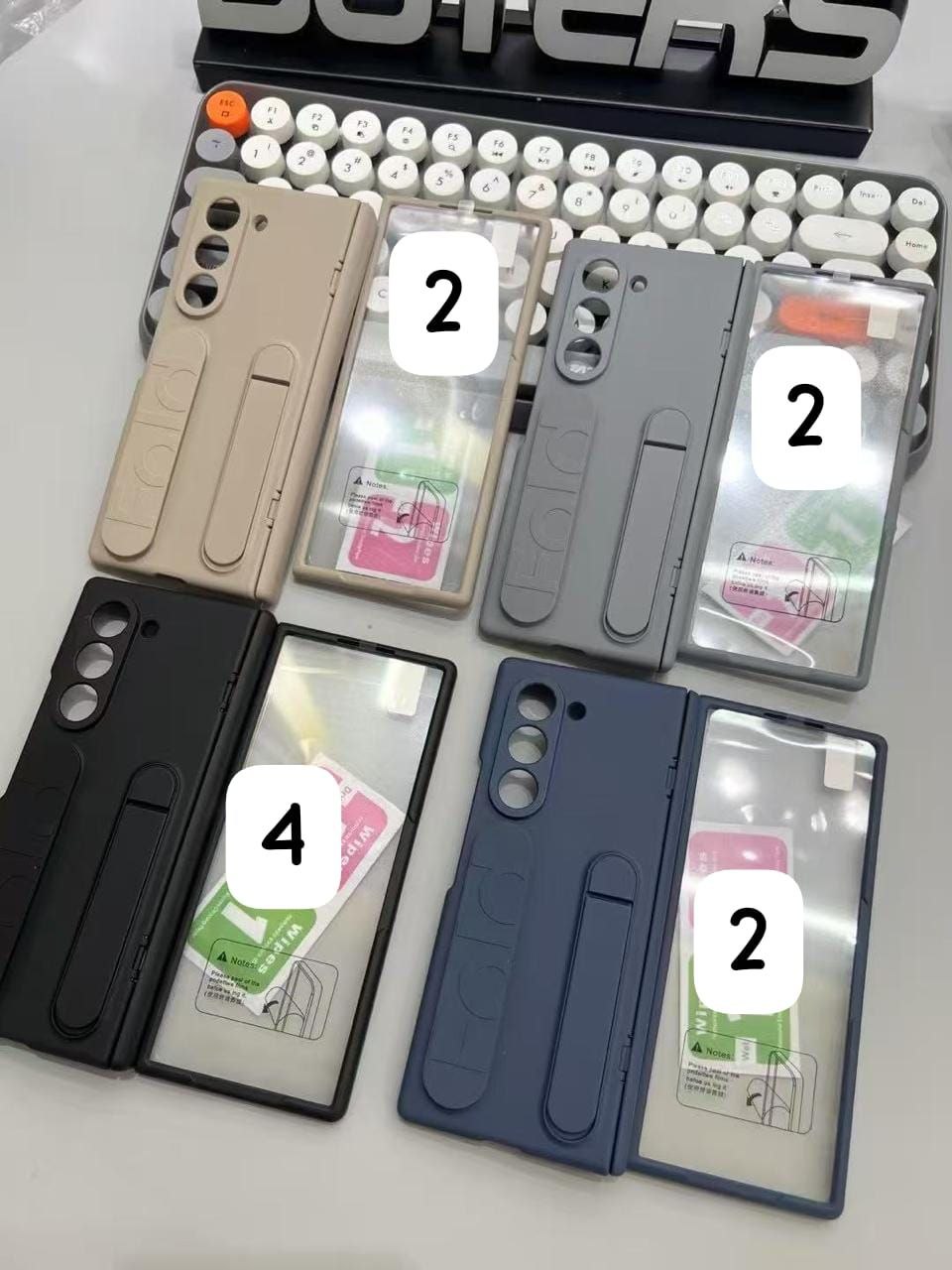 Galaxy Z Fold Case with Invisible Stand &amp; Wrist Strap