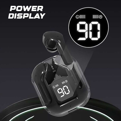 TRUE Ultrapod Pro TWS Transparent Bluetooth 5.3 Earbuds with LED Display, ENC Noise Reduction & 30H Battery Life