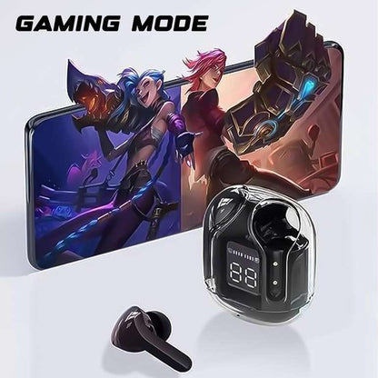 TRUE Ultrapod Pro TWS Transparent Bluetooth 5.3 Earbuds with LED Display, ENC Noise Reduction & 30H Battery Life